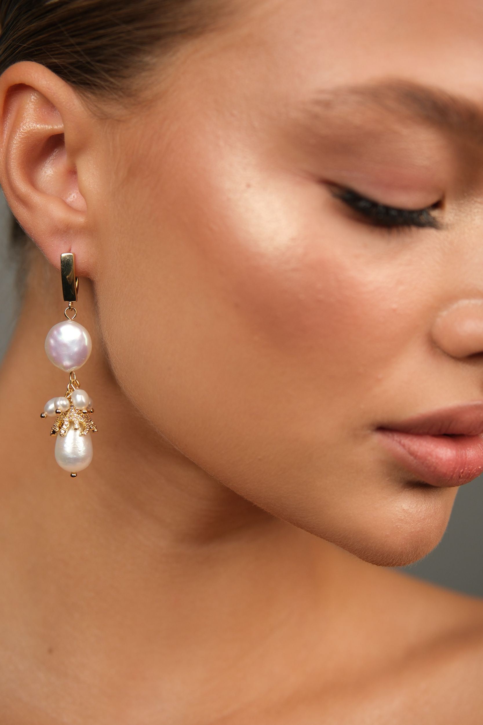 Серьги «La Perla» из натурального жемчуга, позолоченные - фото 3