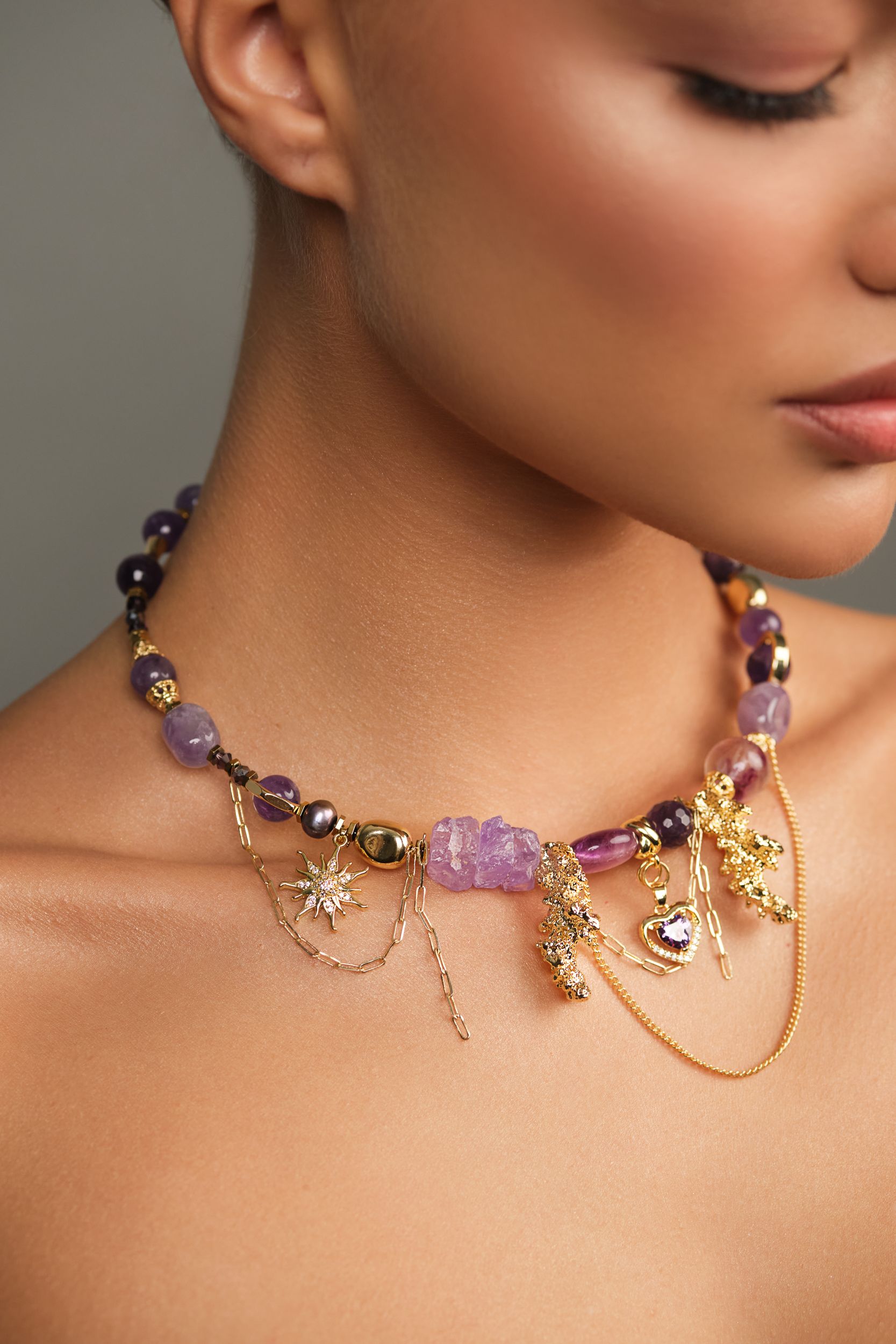 Колье «Аметисты в золоте»