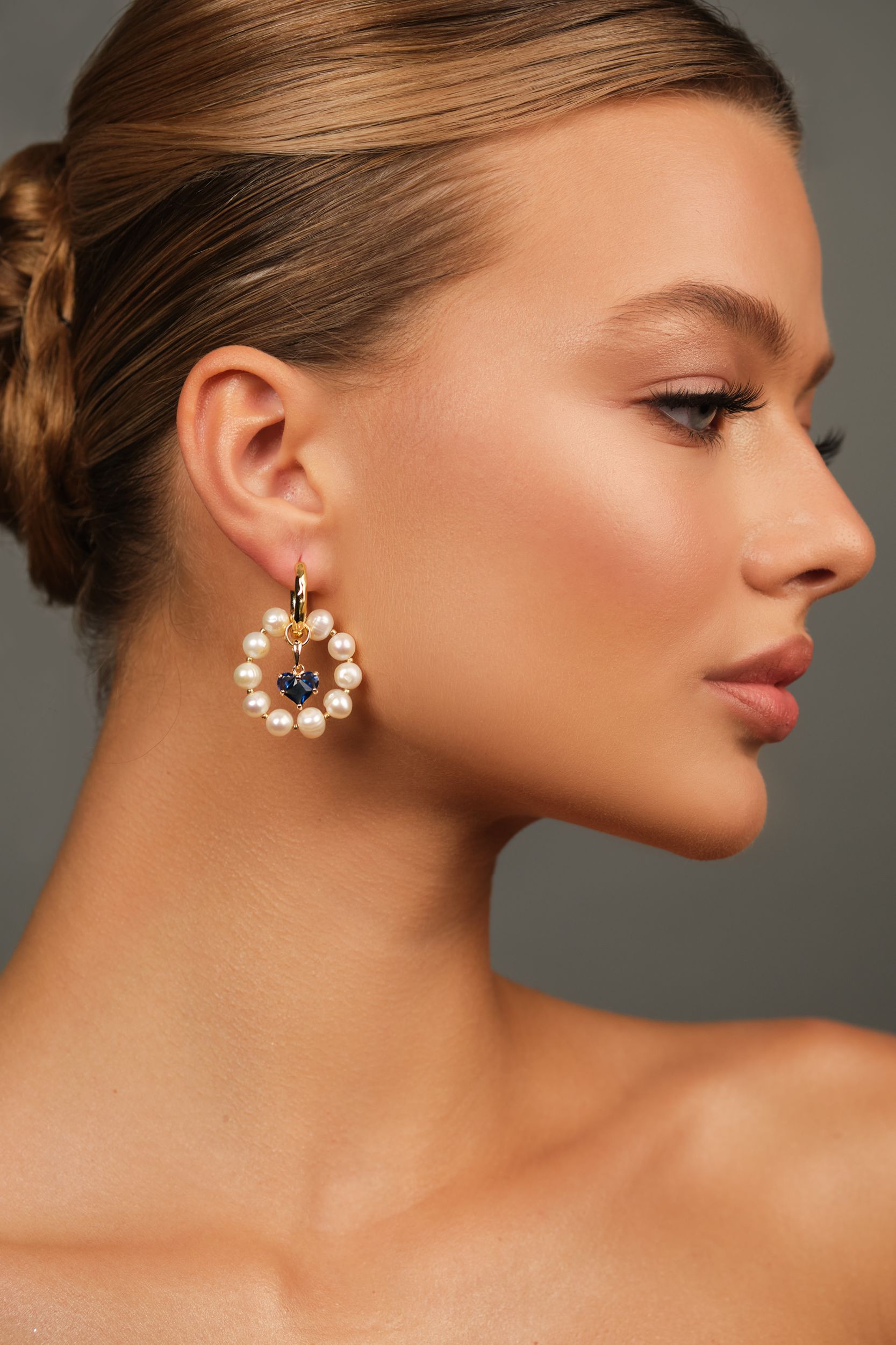 Серьги «Романтик» с синими сердечками