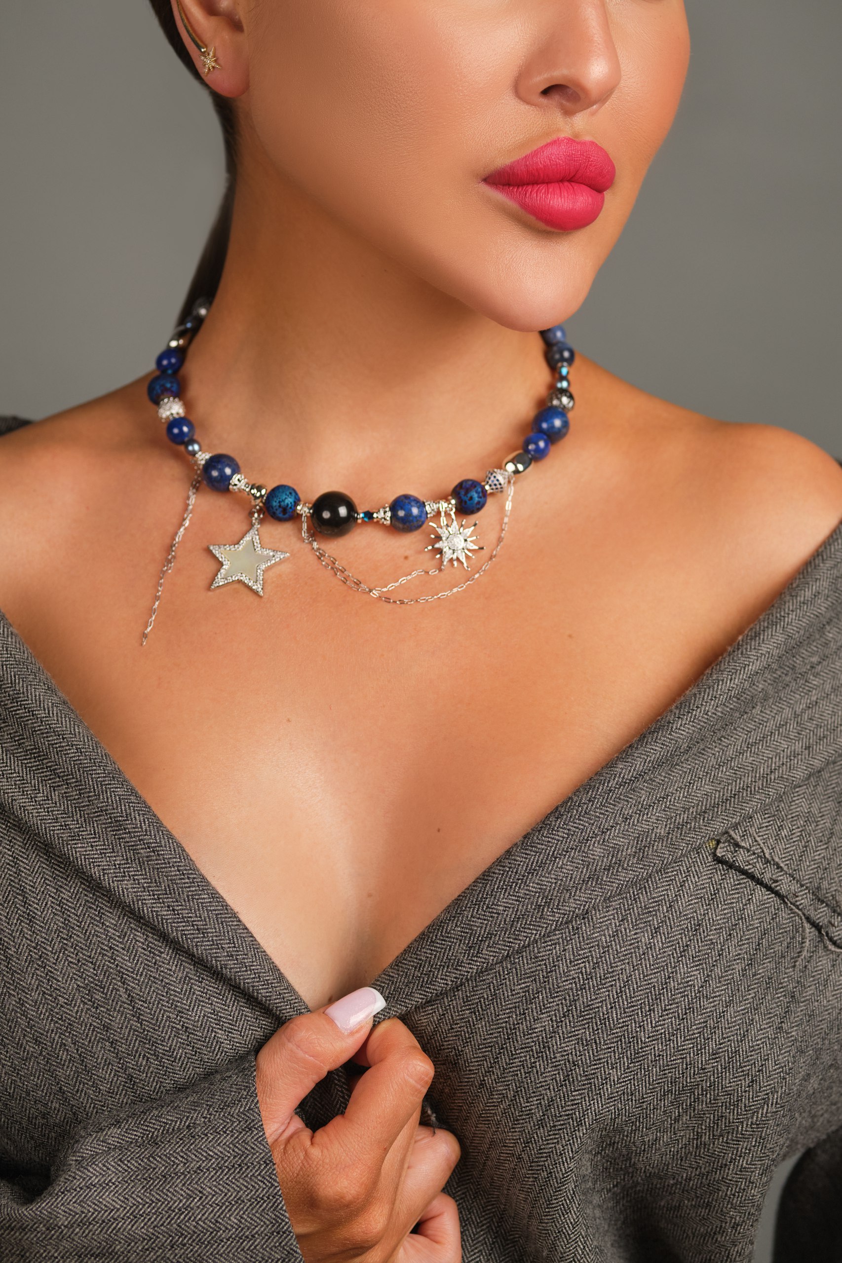 Колье «Южная ночь» с лазуритом и содалитом - фото 2