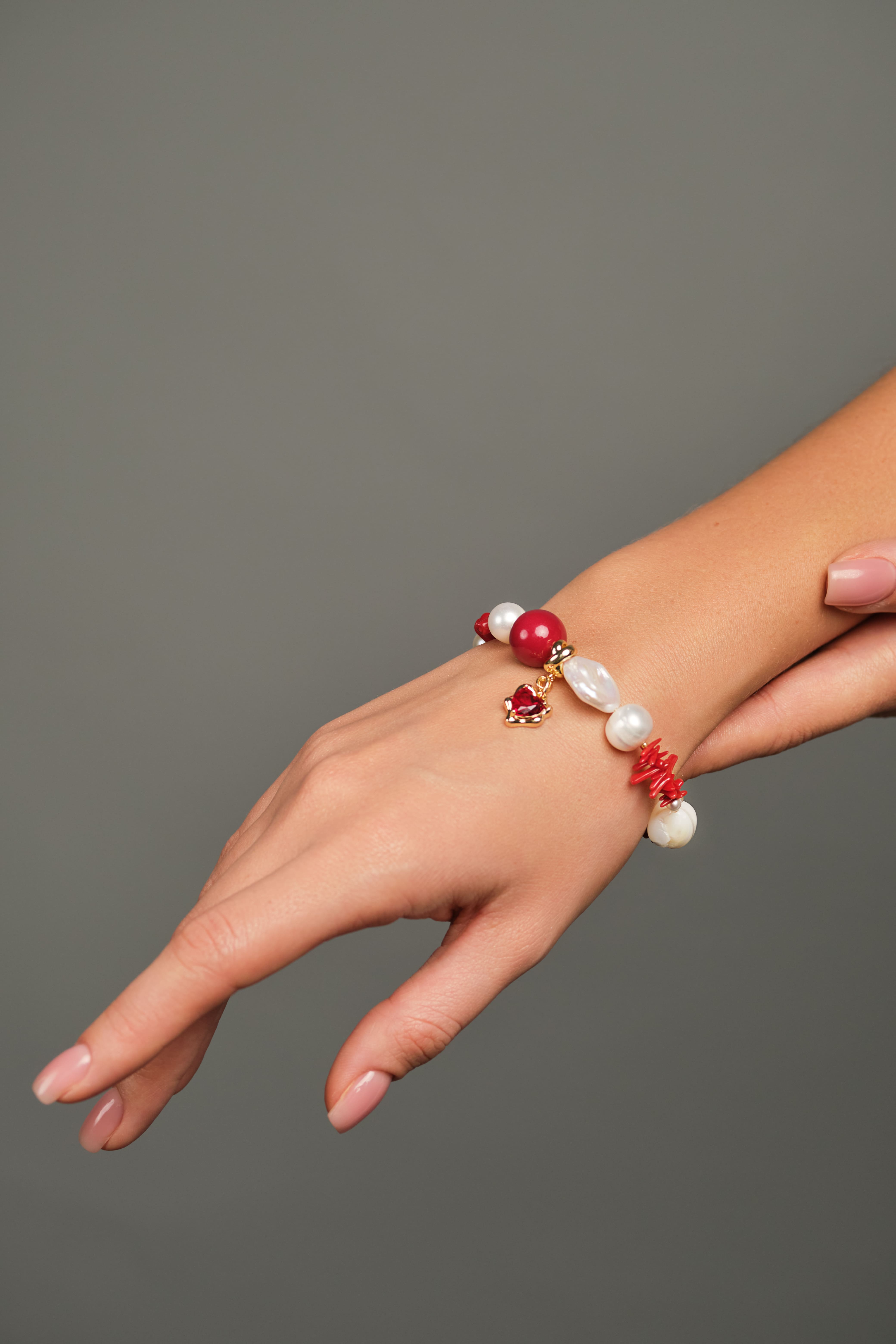 Браслет «Коралловый риф» с кораллами и жемчугом - фото 4