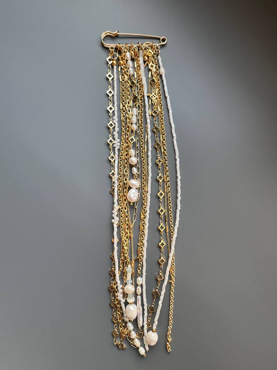 Брошь «Сан-Ремо» с натуральным жемчугом