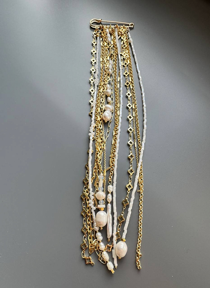 Брошь «Сан-Ремо» с натуральным жемчугом - фото 7