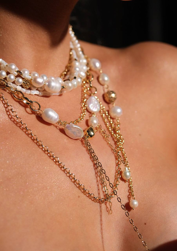 Колье многослойное «Жемчужный бунт» - фото 2