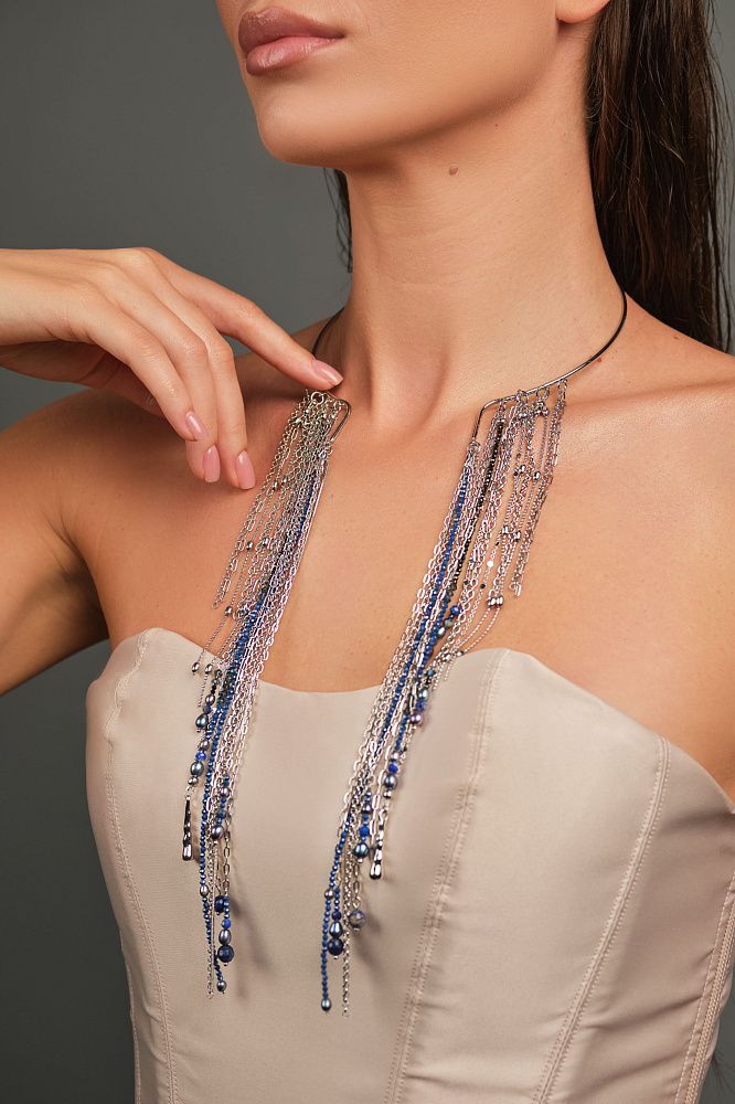 Колье «Каскад» с натуральным жемчугом - фото 3